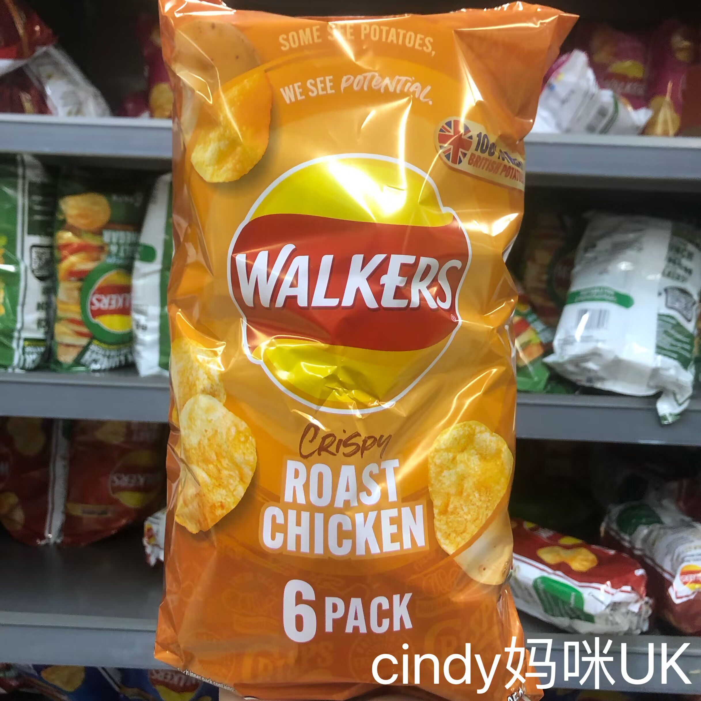 Original Walkers Crisps potato chips and Salt Vinegar from the UK in stock thumbnail 5