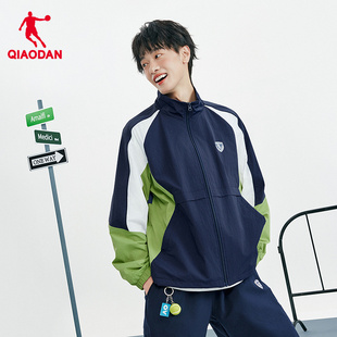 乔丹运动风衣男跑步训练防风外套薄款2025冬季新款商场青少年网球