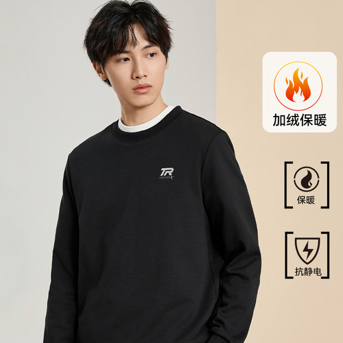 乔丹加绒卫衣情侣款圆领