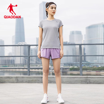 乔丹运动短裤女2026夏季新款梭织裤宽松内衬健身裤跑步短裤防走光
