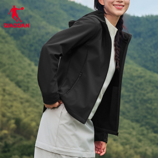 新款 梭织夏季 黑色训练跑步服户外休闲超暖绒 厚款 乔丹运动外套女款