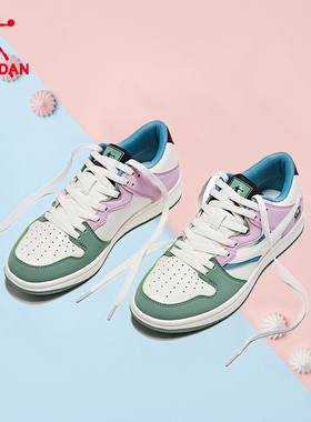 乔丹板鞋女生2026春季新款运动鞋撞绿色休闲鞋薄底潮流鞋子青少年