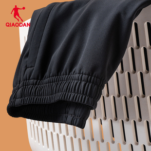 乔丹运动加绒长裤男2025冬季新款梭织透气收口运动裤宽松休闲裤男