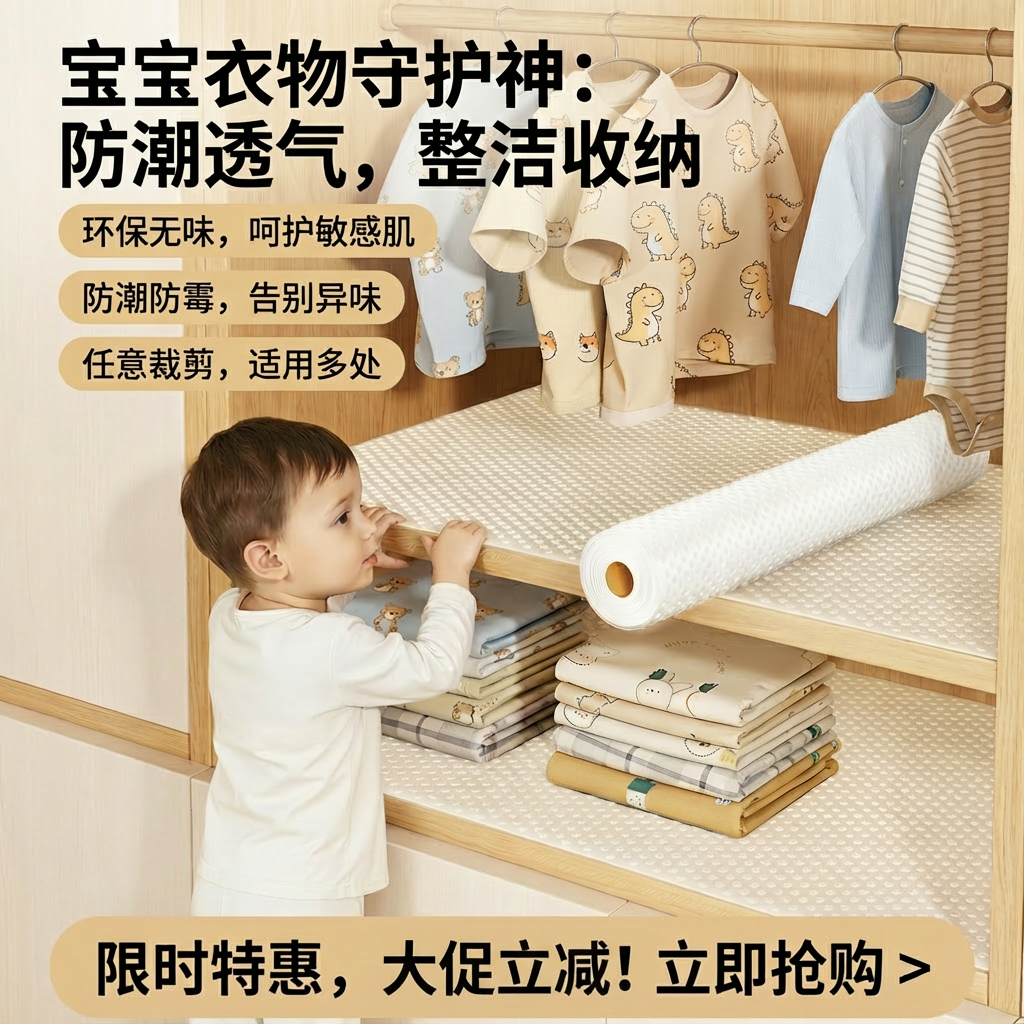 抽屉垫纸儿童衣柜专用母婴级防潮防霉厨房柜子防水防油鞋柜防脏垫,居家日用,防潮垫/抽屉垫,淘宝优惠券,粉丝福利购,淘宝优惠卷