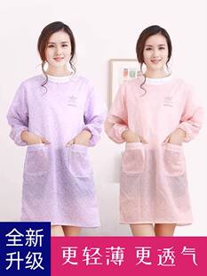 外套女夏天工作轻 夏季 透气罩衣大人厨房防水时尚 围裙超薄款 长袖