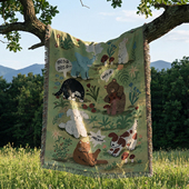 时光与布复古棉线毯子艺术挂毯沙发毯多功能床上盖巾编织露营盖毯