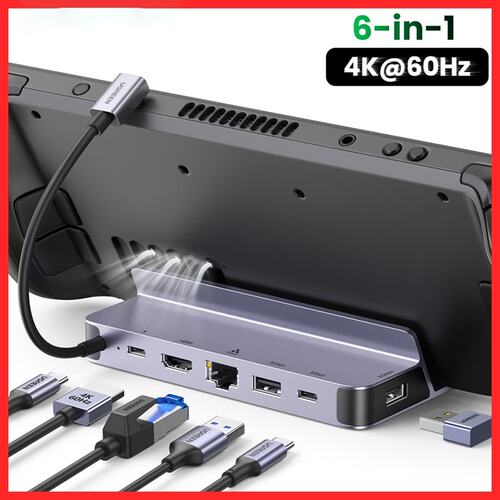 USB C Docking Station for Steam Deck to HDMI 4K60Hz RJ45 PD1