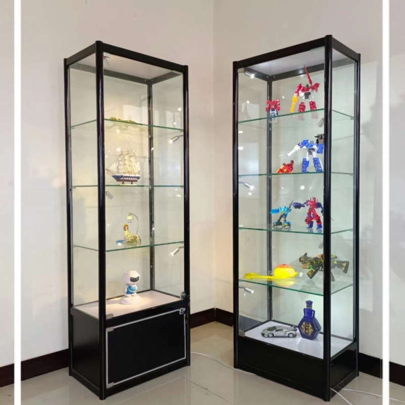 成人手办展示柜模型玩具玻璃展柜收纳轻奢高达模型玻璃展示柜
