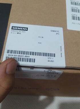 6AG4022-0AA21-0BA1西门子工控机IPC327E箱式全新原包装现货