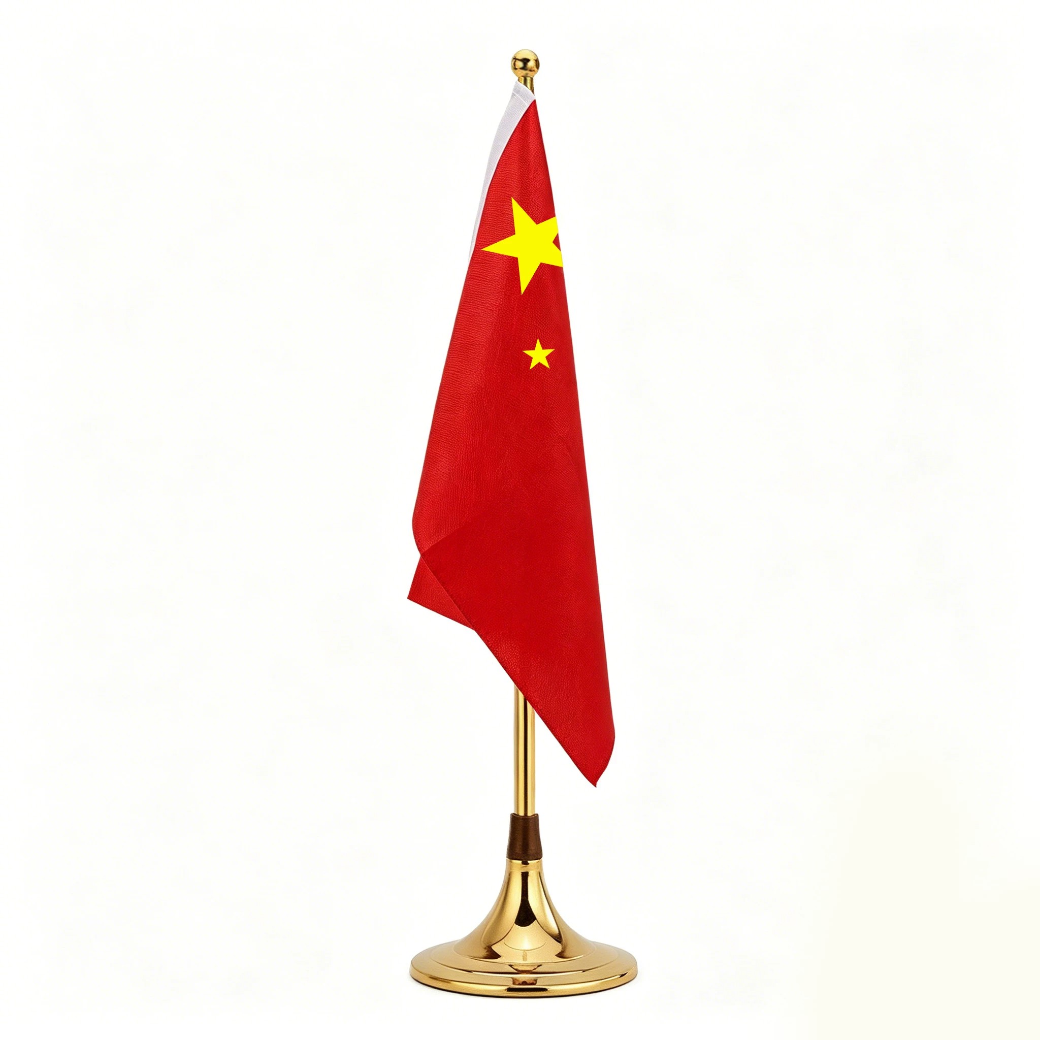 高档国旗党旗摆件办公桌会议桌小国旗带底座架子五星红旗桌旗装饰