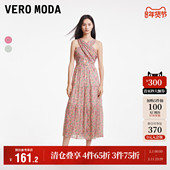 碎花无袖 Vero Moda奥莱连衣裙秋冬新款 度假风气质优雅裙子流行
