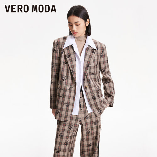 VeroModa休闲西服套装印花裤子