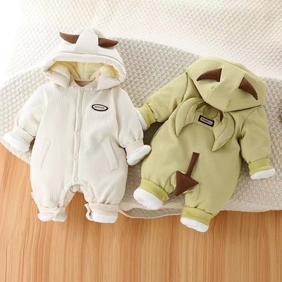 炫彩语童连帽拉链长爬