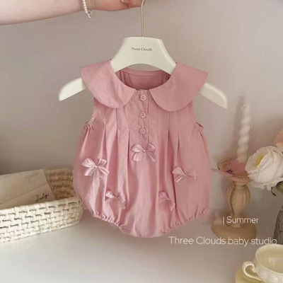 公主满月百天礼服婴儿夏装无袖