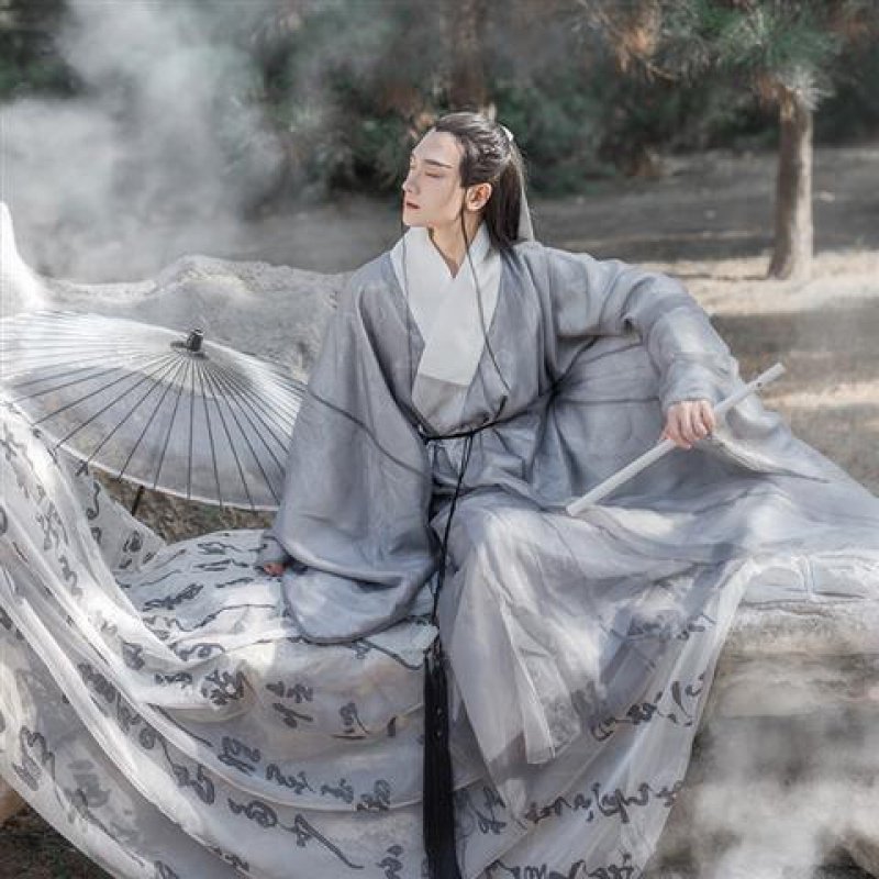 HANFU 남자 요정 고대 의상 HANFU 슈퍼 요정 남자 고대 스타일상의 큰 소매 셔츠 남자 요정 기사 학자 학생 봄