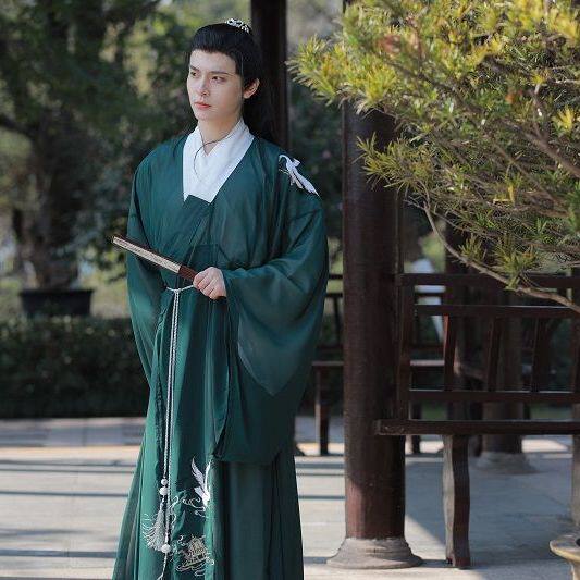 원래 HANFU 학생 남성과 여성의 일일 명나라 도교 가운 봄 여름 가을 바람 슈퍼 요정 넓은 소매 자수 개선 고대 의상