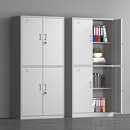 通双节铁皮文件柜办公室落地资料档案财务凭证柜阳台储物工具铁柜