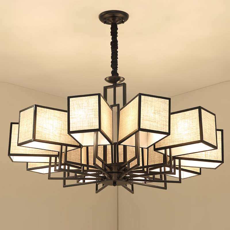 新中式吊灯创意简约现代大气家用客厅大灯餐厅卧室书房仿古风