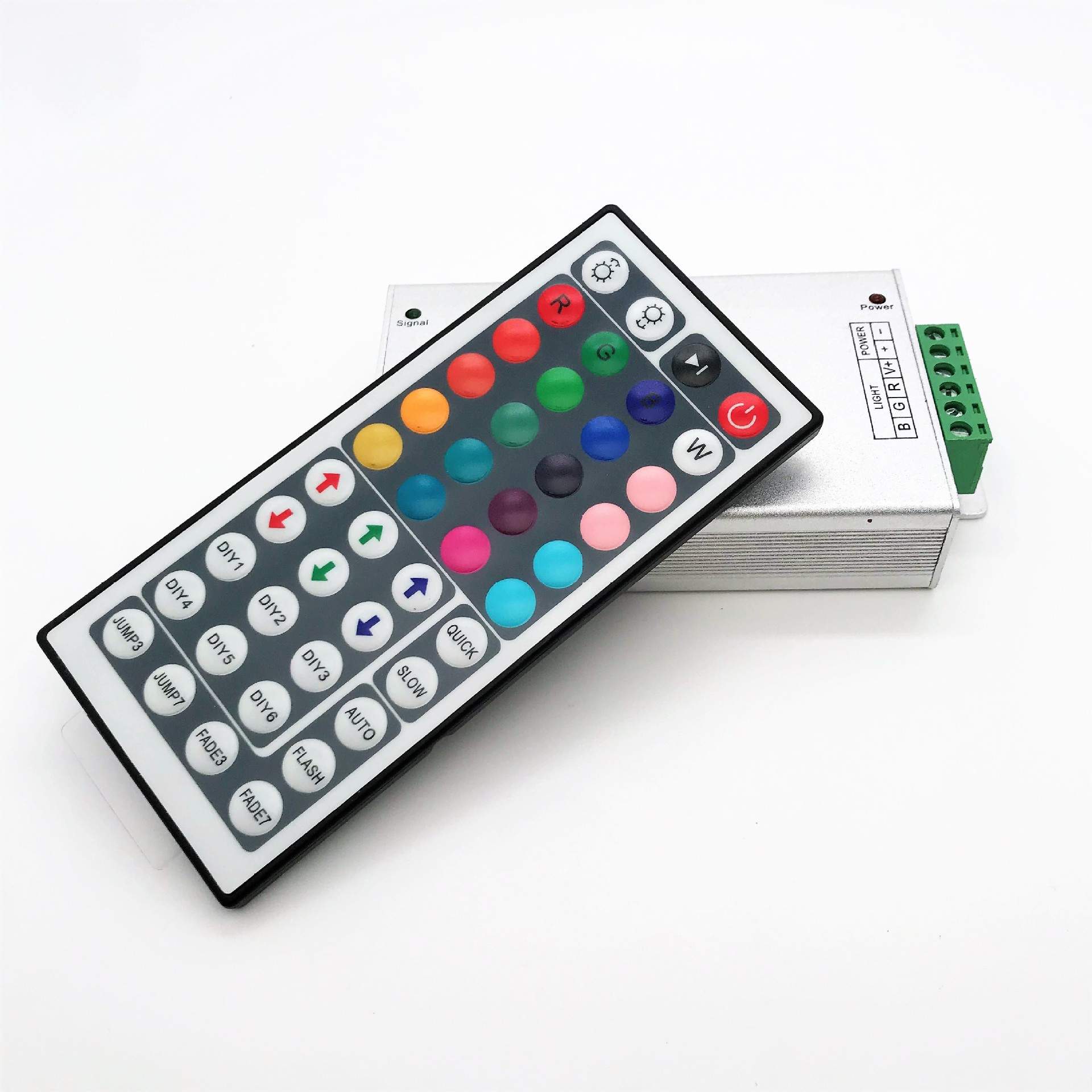 工厂直销 12-24V 144W 三路 44键RF无线射频遥控RGB七彩LED控制器