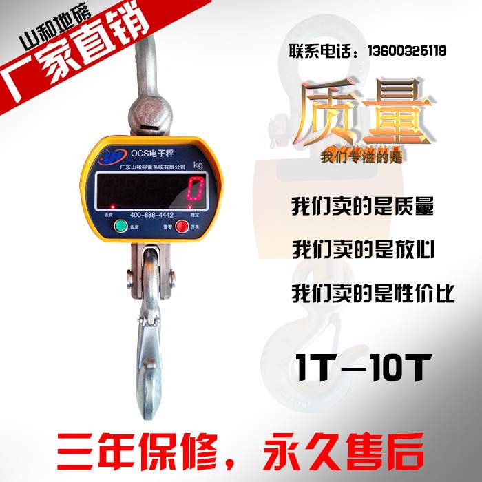 电子吊秤10t OCS直视型吊钩秤10吨 吊磅吊秤/称