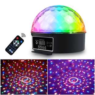 遥控魔球灯DMX512旋转水晶魔球led七彩满天星舞台球灯家用小射灯