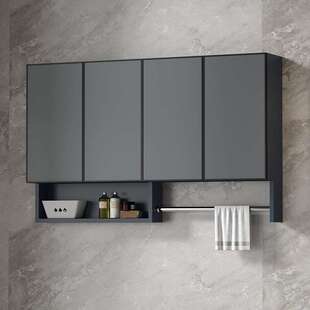 定制尺寸太空铝阳台吊柜防水防潮储物柜子挂墙式储物柜卫生间吊柜