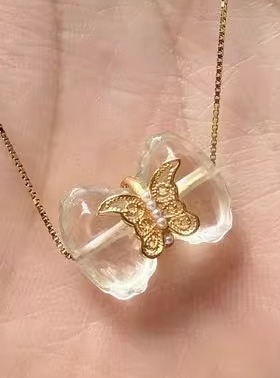 白水晶配饰感甜美s925纯银设计