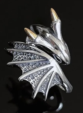 做旧百搭复古飞龙小众小设计戒指