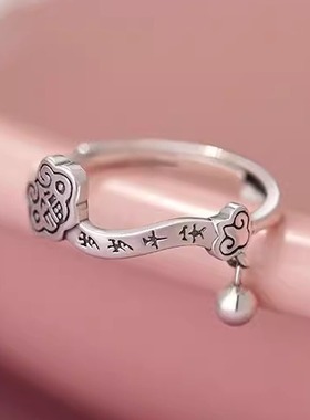 复古S999简约戒指云福创意银祥