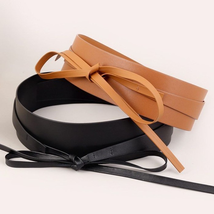 设计小众装饰女士腰带真皮宽女现货腰封优雅皮带束腰工厂时尚韩版