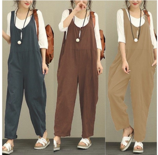 Summer Plus Size Ladies casual pants overalls women jumpsuit