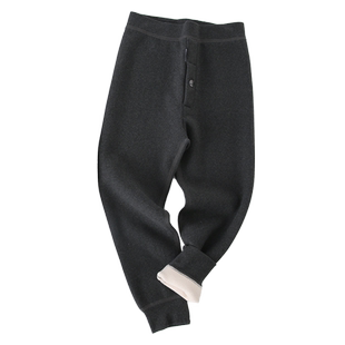 儿童加绒加厚男童打底裤德绒秋裤中童内穿一体绒保暖绒裤热能裤子