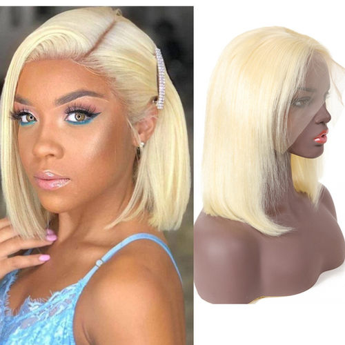 13x4lace frontal波波头613# blonde frontal bob wig human hair