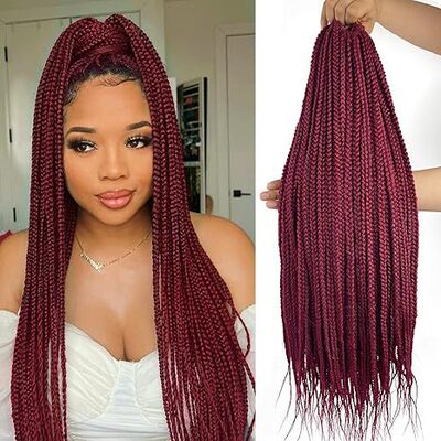 钩针三股辫three strand braided synthetic hair extens