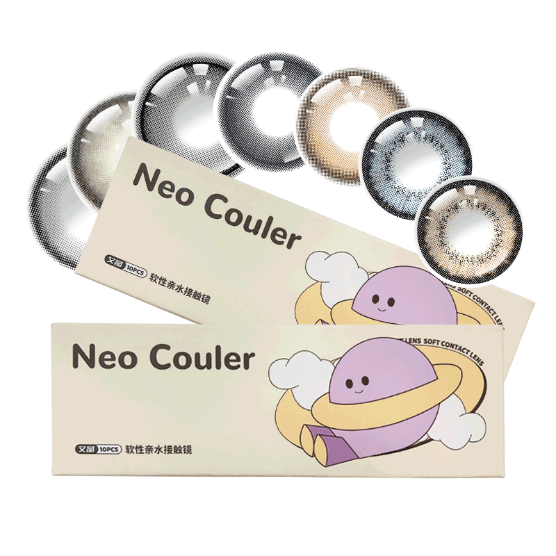 NEOCOULER美瞳女半年抛蓝色混血款彩色隐形眼镜大小直径官方正品