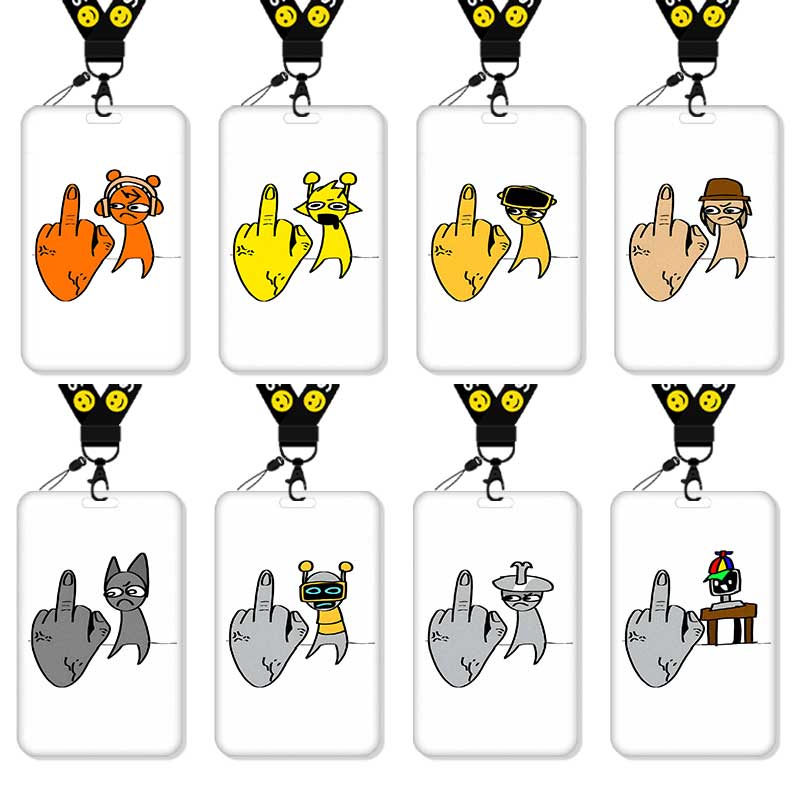 节奏盒子卡套饭卡校园卡身份证保护套公交卡学生水卡证件小卡片套工作证工牌证件套校牌sprunki小天搞怪抽象