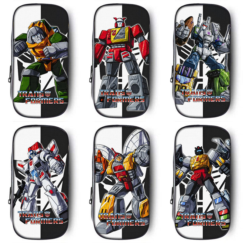 变形金刚机甲笔袋小学生文具盒初中生铅笔盒笔盒男童男孩子男孩款男生文具铅笔袋学生文具袋周边擎天柱大容量