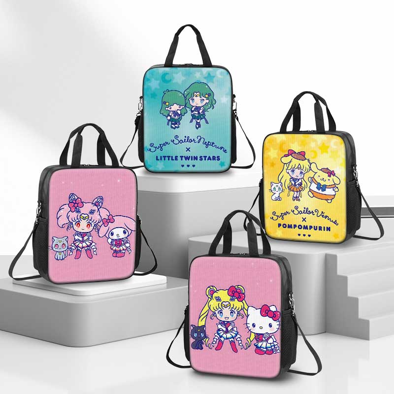 美少女战士三丽鸥补习袋2025新款男孩小学生手提袋女学生拎书袋初中生帆布补课包儿童一年级美术袋手提包周边