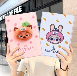 疯狂动物城ipad10保护套pro2024款11寸5苹果air7平板mini6壳4迷你3适用2三折2020带笔槽8第9代2021情侣可爱九