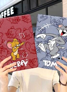 猫和老鼠ipad10保护套pro2024款11寸5苹果air7平板mini6壳4迷你3适用2三折2020带笔槽8第9代2021情侣2018卡通