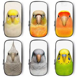 鹦鹉证件照抽象笔袋搞怪小学生铅笔盒2026新款超火文具袋初中生笔盒学生文具盒儿童网红爆款猎奇男孩女生女孩