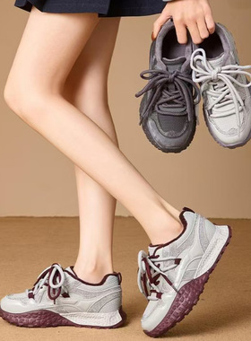 老爹鞋女2026春季爆款水钻轻便厚底增高显瘦运动休闲百搭女鞋爆款