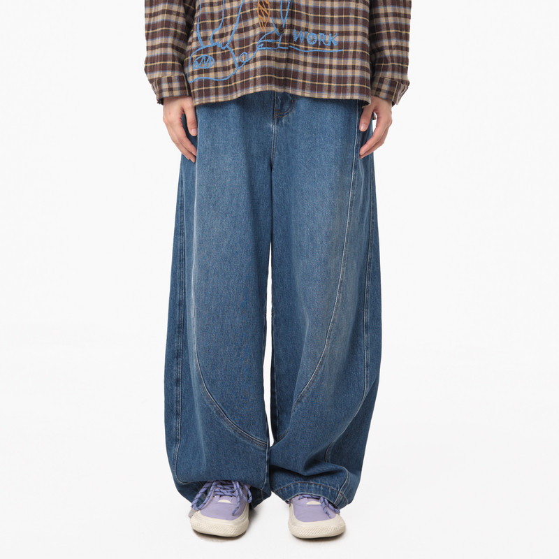 后腰松紧 口袋 弧形分割