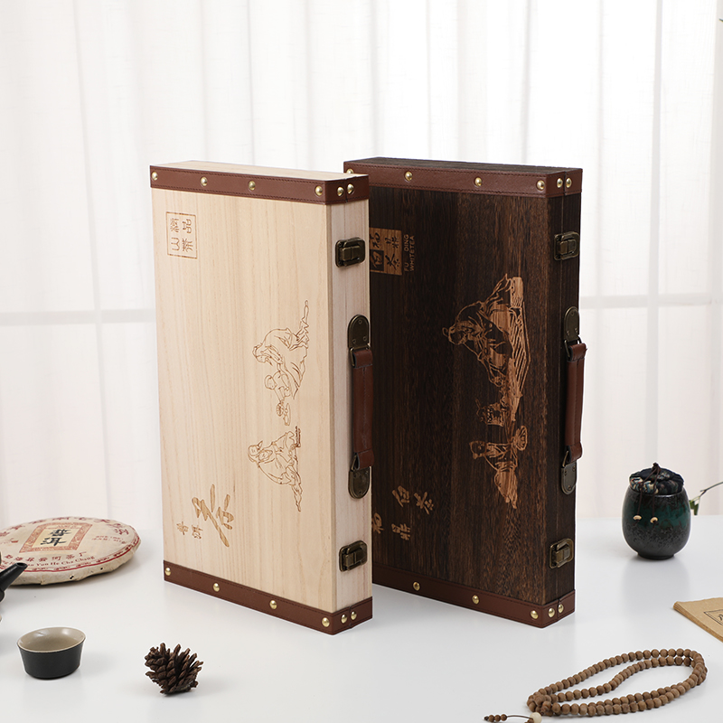 实木普洱茶盒福鼎双饼定制精致