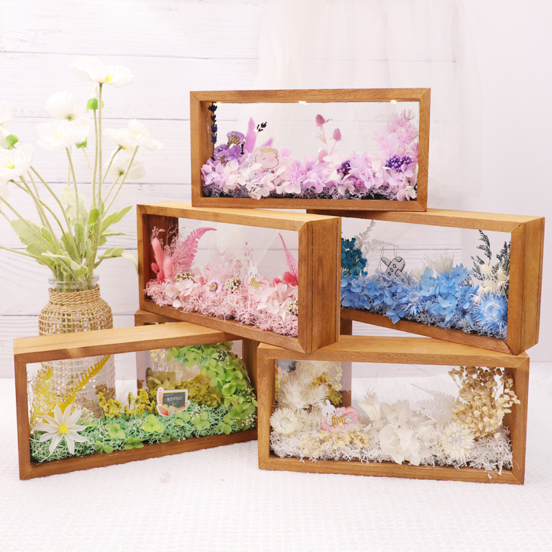 干花相框手工DIY永生花材料包