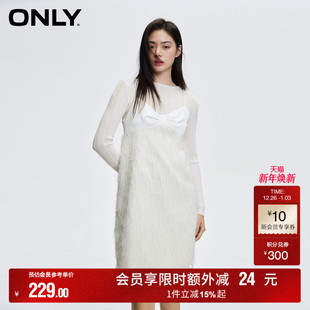 短裙长袖 秋冬通勤气质套装 针织连衣裙女 ONLY奥莱