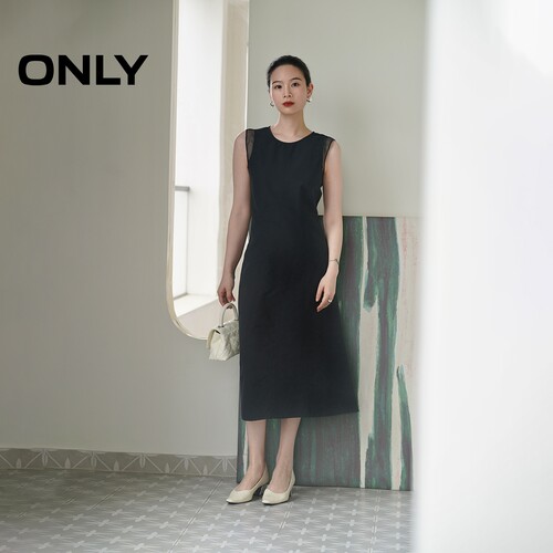 ONLY露腰中长裙连衣裙