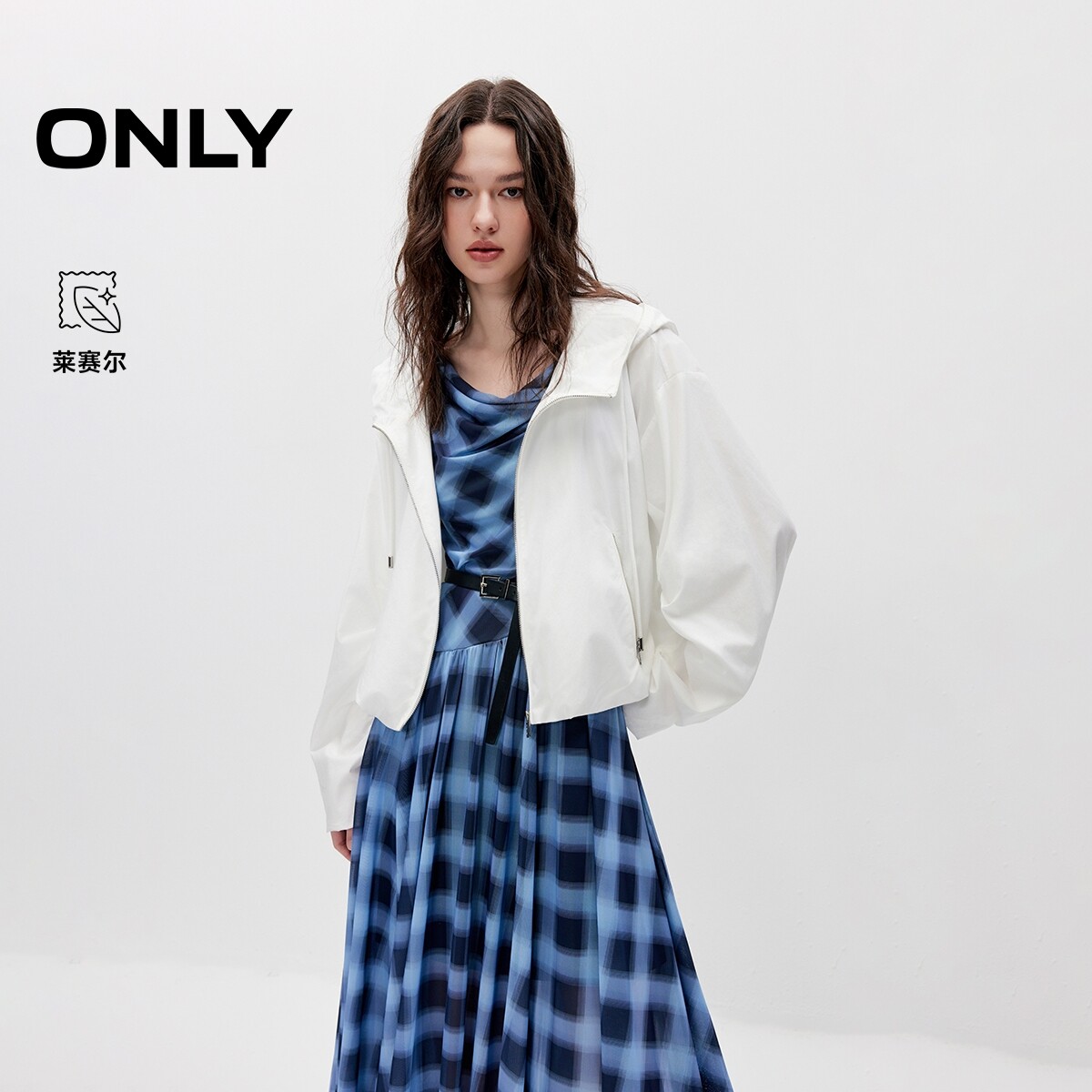 ONLY连帽抽绳宽松廓形薄款外套