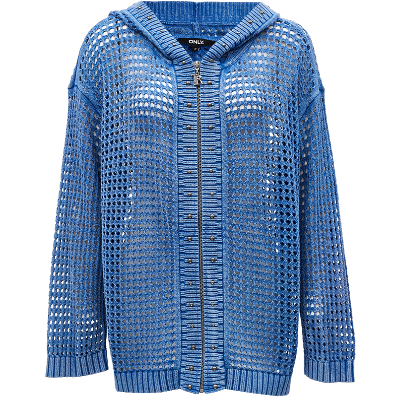 【ONLY奥莱】秋冬休闲假日连帽宽松落肩开衫针织衫女