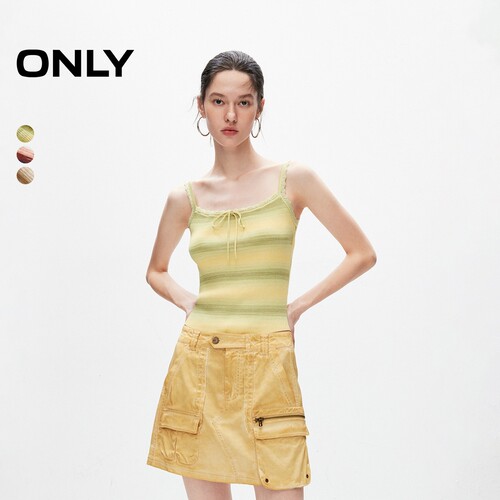 ONLY方领修身吊带针织衫